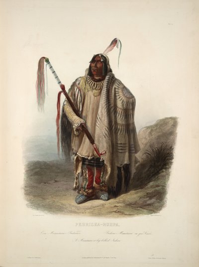 Ein Minatarre oder dickbäuchiger Indianer von Karl Bodmer
